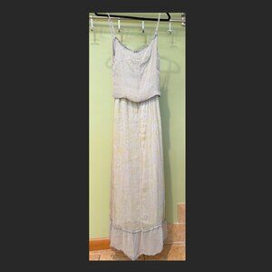 Tandem Summer Dress – Light Grey w/ Cheerful Yellow Highlights | Size 40